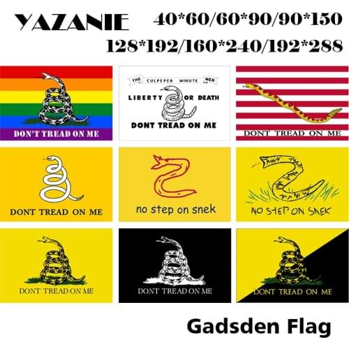 YAZANIE American Gadsden Flag Dont Tread On Me No Step On Snek Flag Liberty or Death United States Naval Jack Flags and Banners