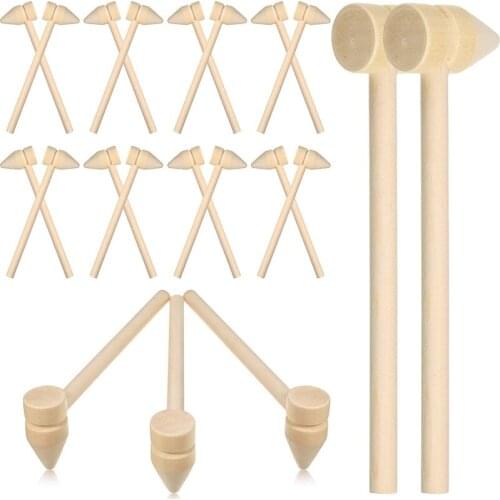 Hot Sell Mini Wooden Hammer Wood Mallets For Seafood Lobster Crab Leather Crafts Jewelry Crafts Wood Craft Baby Toy Baking Tools