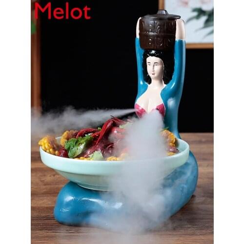 Hotel Artistic Cuisine Dry Ice Tableware Creative Personality Club Special Restaurant Beauty Table Shaped Plate
