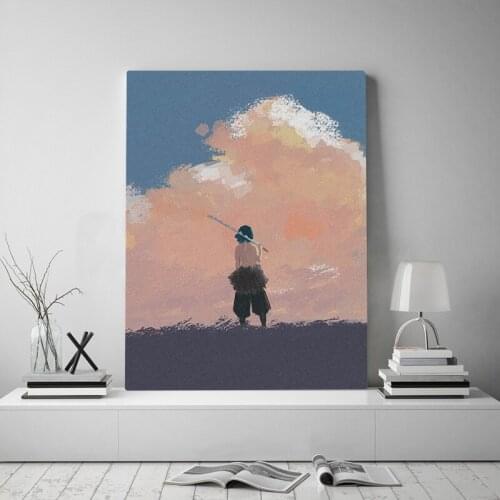 Inosuke Hashibira Kimetsu no Yaiba anime Wooden Frame Canvas poster Painting wall Art decor Study Home Framed Decoration Prints