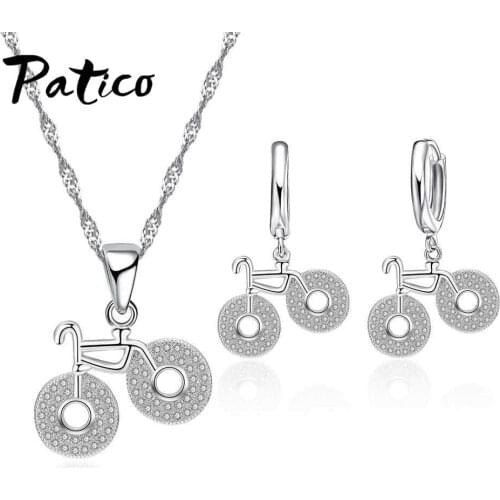 Exquisite Popular Bike Sporting Goods Sports Jewelery Set Commemorative Anniversary Party Gift And 925 Sterling Silver