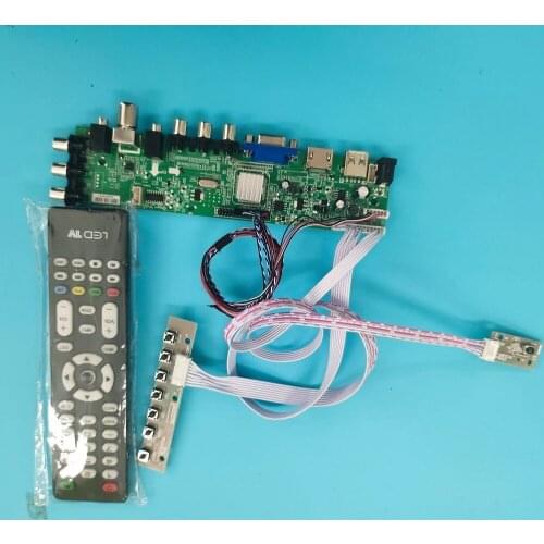 Kit For N156B6-L0D/N156B6-L0A DVB-T remote TV LVDS USB AV Signal controller board VGA LED HDMI digital WLED 1366X768 40pin 15.6"