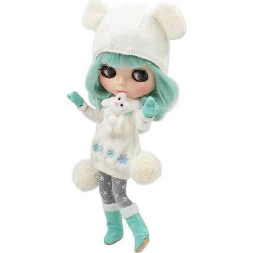 ICY DBS Nude Blyth doll No.BL4006 Mint hair with bangs 1/6 JOINT body Flesh color skin