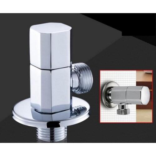 Copper cold and hot water stop valve triangle valve, Toilet/kitchen brass filling valve, Bathroom water heater inlet valve