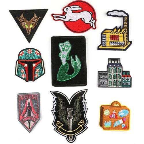 Customized Wholesale Computer Emboridery Label Clothing Accessories DIY Patch Accessories Embroidered Cloth Stickers