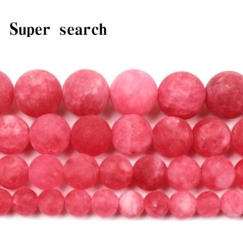 Wholesale Matte Red Rhodochrosite Stone Round Loose Spacer Beads For Jewelry Making DIY Bracelet Necklace 15'Strand 6/8/10/12mm