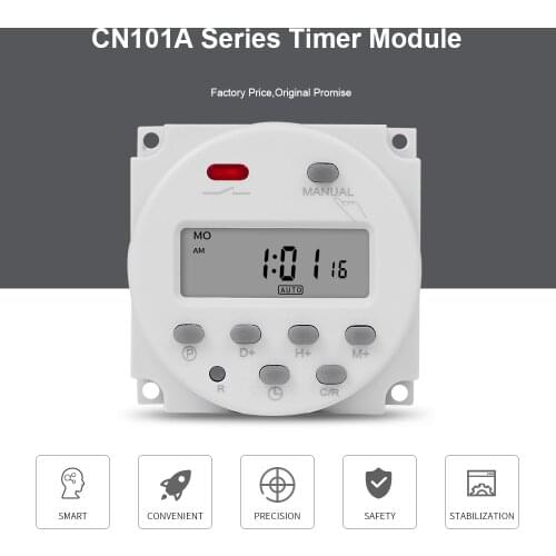 CN101A 5V 12V 24V 110V 220V Digital Timer Switch 7 Days Weekly Programmable Time Relay Programmer Built-in Rechargeable Battery