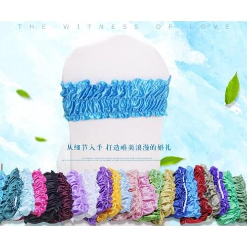 Simple and free-style hotel Wedding decoration Silk satin Bubble chair Cuff band back bowknot