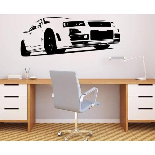 Sport Car Wall Stickers Racing Cars Vinyl Decal Bedroom Art Mural Living Room Decoration Vehicle Auto Wallpaper Home Decor