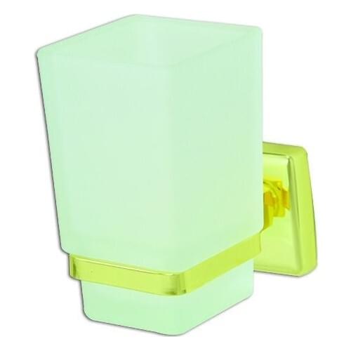 Steel Bathroom Columbine Tooth Brush Holder Yellow
