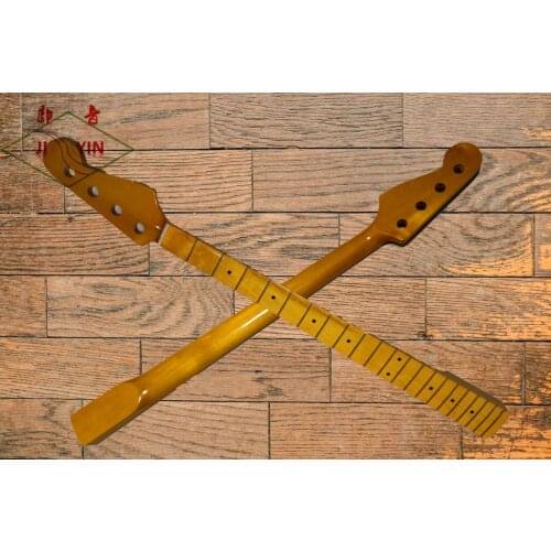 1 pcs Canana Maple 21 Fret Neck For Electric JAZZ Bass Guitar Neck Parts Replacment free shipping