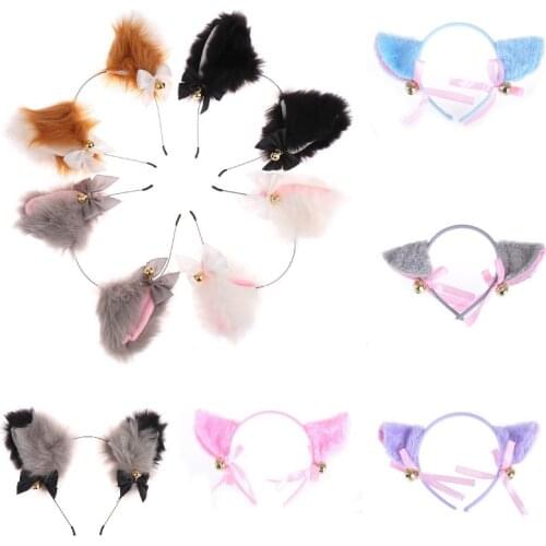 22 Styles Plush Animal Ears Hairpins Lolita Sweet Fluffy Ear Cosplay Anime Hair Clip Halloween Cat Ears Cosplay Hair Accessories