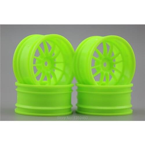 4pcs 1/10 Touring&Drift Wheel Rim H12S1NG(Material Green) 6mm offset fits for 1:10 Touring&Drift Car 1/10 Rim 10135