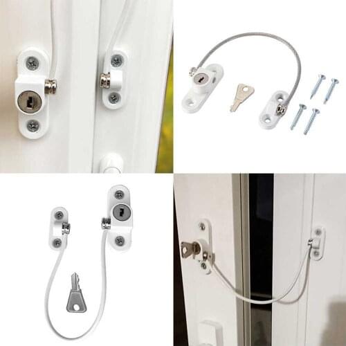 4 Pcs Baby Safety Locks Stainless Child Window Restrictor Infant Security Lock Safety Kids Prevent Children Falling Window Lock