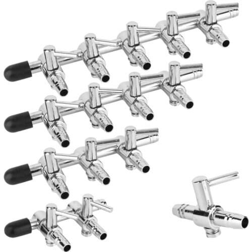 Stainless Steel Aquarium Air Regulator Valve Fish Tank Air Line Divider Control Valve Air Pump Aquarium Accessories For Tube 4mm