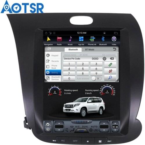 Aotsr Android 7.1 GPS navigation Car DVD Player Tesla Style For KIA Cerato/K3/Forte 2013-2017 Multimedia Radio Recorder 1 DIN