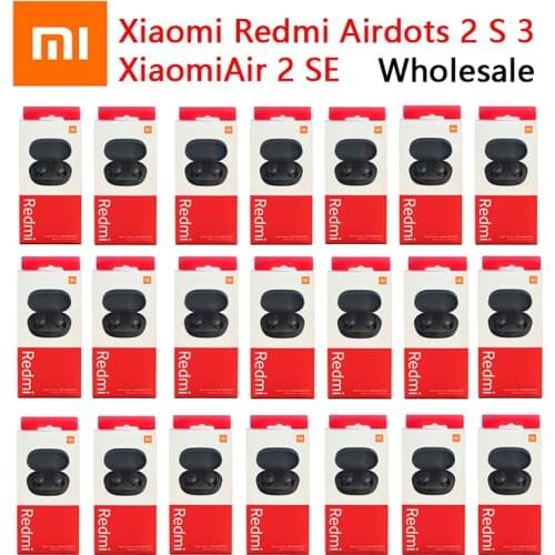 Wholesale Original Xiaomi Redmi Airdots 2 S 3 Air 2 SE Wireless Earphone Bluetooth Gaming Headset Ai Control Earbuds 6-20pcs