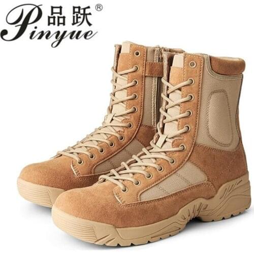 New Men Boots Tactical Military Combat Boots Outdoor Hiking Boots Winter Shoes Light Non-slip Men Desert Boots Ankle Boots