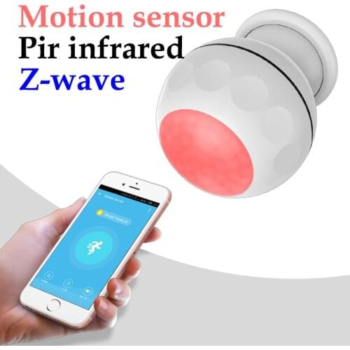Z-wave Plus PIR Motion Sensor+Temperature sensor APP remote control smart infrared human body detector zwave gateway required