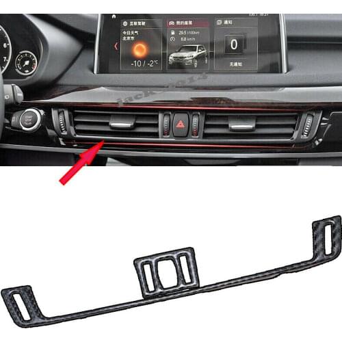 Dashboard Console Air Outlet Cover Decoration carbon fiber For BMW X6 X5 2015-2017
