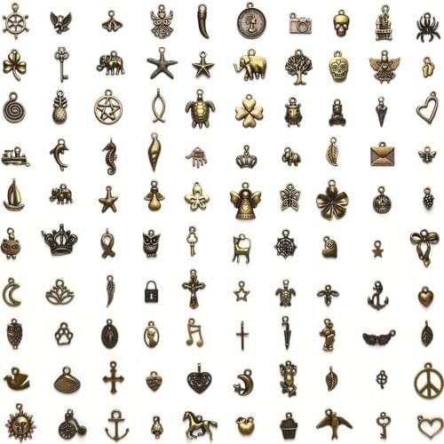 Diy jewelry new products bracelet necklace alloy small pendant diy jewelry accessories 100 vintage Tibetan silver pendants