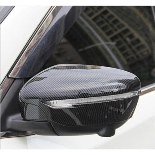 FOR NISSAN Rogue X-TRAIL XTRAIL T32 2014 2015 2016 2017 CHROME Carbon fibre Print REAR SIDE-VIEW WING REARVIEW MIRROR COVER TRIM