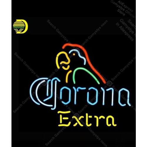 Coron Extra Parrot Neon Sign neon lamp GLASS Neon Skull Sign Affiche Neon Money Exchange Sign Polis Signage Shop neon sign open
