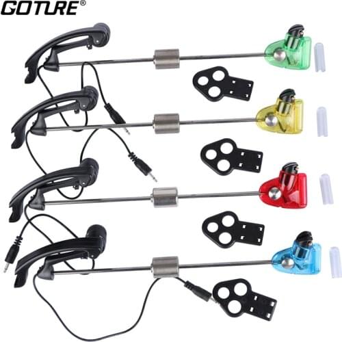 Goture 4pcs/lot Sounder Fishing Swinger Carp Swinger Bite Alarm Electronic Illuninated Fish Bite Strike 4 Colors