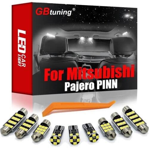 GBtuning Error Free LED 10PCS For Mitsubishi Pajero PINN Montero io (1999-2007) Vehicle Interior Light Light Kit Accessories