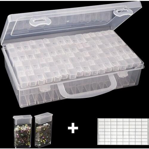 Diamond Painting Tools Accessories Beads Container Rhinestone Diamond Embroidery Stone Storage 28/56/64pcs Convenience Box