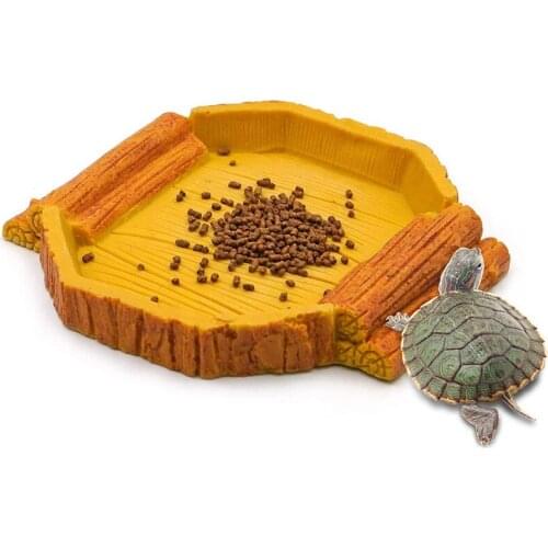 Pet Feeder Bowl Basin Resin Non-toxic Food Water Pot Reptile Turtle Tortoise Scorpion Lizard Crabs Pets Supplies