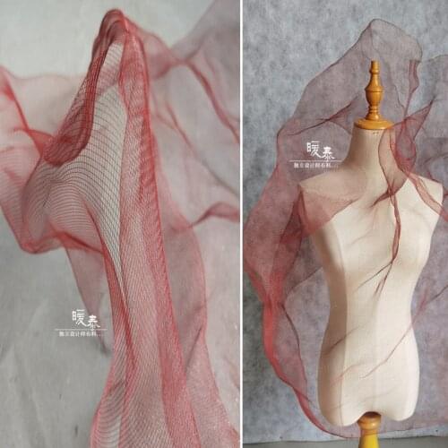 Red Metal Mesh Fabric Steel Wire Mesh Arbitrary Folds DIY Background Crafts Cake Wedding Decor Clothes Shape Contour Design