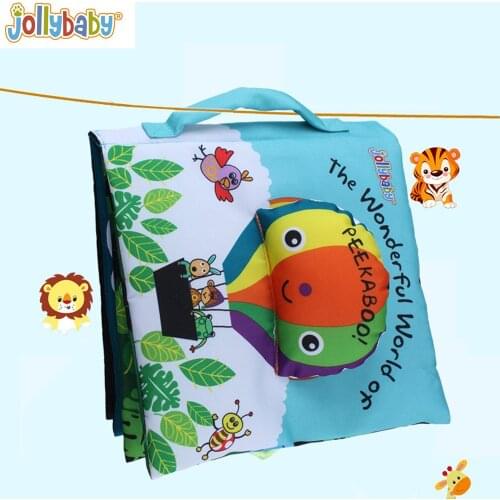 Jollybaby Baby Cute Toys Kids Early Cloth Books Colorful Educational Learning Unfolding Activity Books Ratteles Mobiles