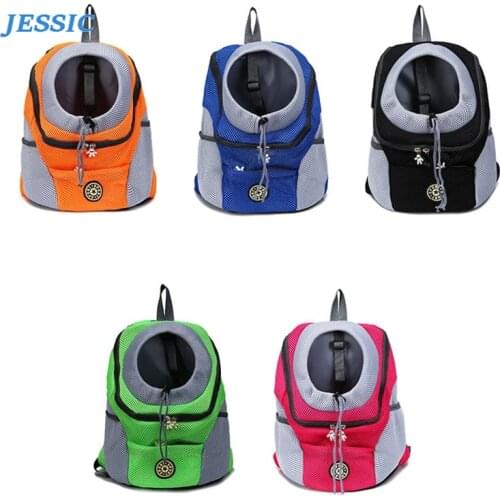 JESSIC New Outdoor Pet Dog Transport Bag Front Bag New Shoulder Portable Travel Mesh Backpack