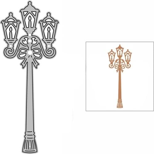New Street Lamp Candle Craft Embossing Mold 2021 Metal Cutting Dies for DIY Decorative Scrapbooking Album Card Making No Stamps