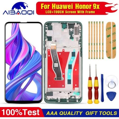 Original 6.59 Inch Touch Screen + LCD Display STK-LX1 STK-L22 + Frame + Tool For Huawei Honor 9X Phone