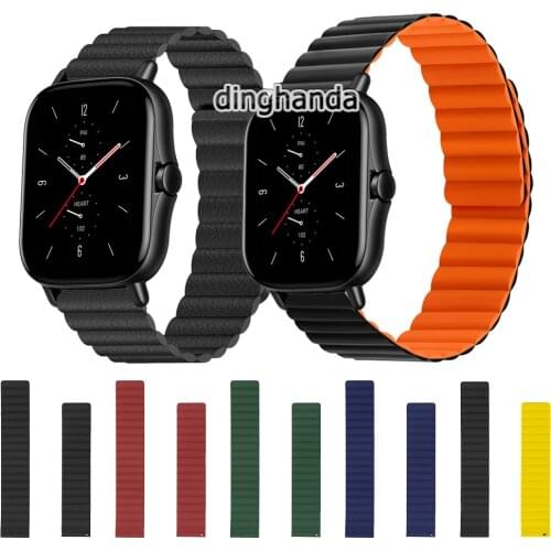 20mm Silicone Band Strap Magnetic Loop Watchband For Huami Amazfit GTS / GTS 2e/ GTS2 / GTS2 mini/ Neo/ GTR 42mm