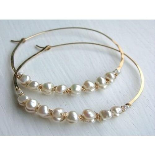 REAL İNCİLİ HAMMER İZLİ WOMENS EARRINGS (CULTURE GROWING NOT)