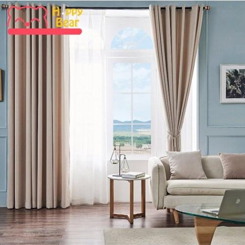 Home Window Curtains for Living Room Cotton Linen Curtain for Bedroom Home Decorative Blackout Curtain Customized Size Curains
