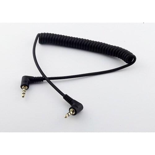 10pcs 3.5mm Male 3Pole to 1/8" 4 Pole Male Stereo Angled Audio Coiled Spiral Cable 5FT