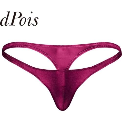 Low Rise Mens Bulge Pouch Panteis Stretchy Elastic Waistband Thong Male Bikini Briefs Underwear Underpants