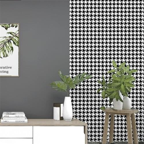 Wellyu Non-self-adhesive, no glue, no adhesive brush, home decoration houndstooth Nordic geometric color matching wallpaper