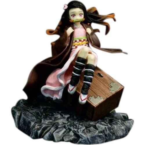 17cm Japan Anime Figure PVC Model Kimetsu No Yaiba Kamado Nezuko Tanjirou PVC Action Figure Anime Demon Slayer Figurine Toys