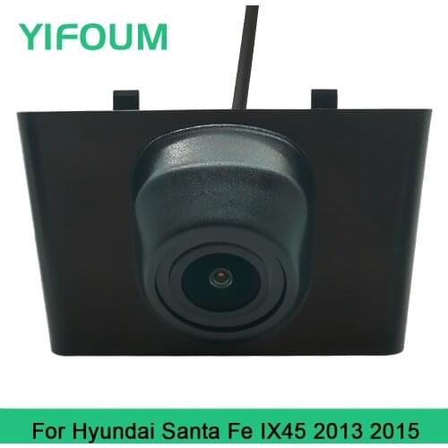 YIFOUM HD CCD Car Front View Parking Night Vision Positive Waterproof Logo Camera For Hyundai Santa Fe IX45 2013 2015