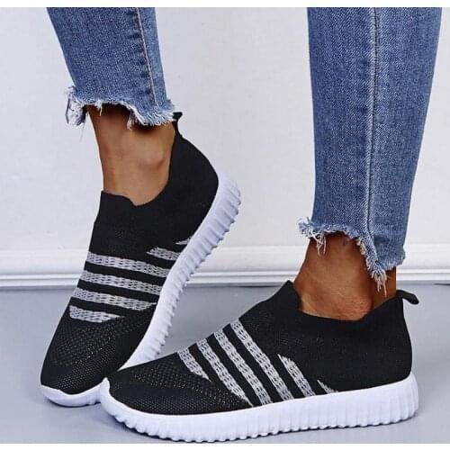 Women Sneakers Slip On Mesh Light Breathable Shoes Woman Walking Platform Comfortable Casual Fashion Female Lace Up Non Slip New