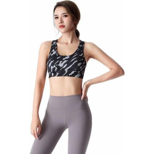 Women Sports Bra Padded Push Up Shockproof Seamless Wire Free Underwear Workout Training Gym Fitness Sports Bra Top