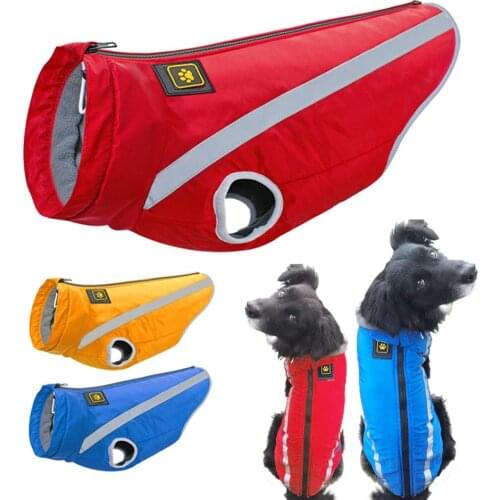 Winter Pet Dog Clothes Warm Reflective Jacket Coat Waterproof Dog Vest Jacke Pets Clothing for Medium Large Dogs Outdoor Clothes