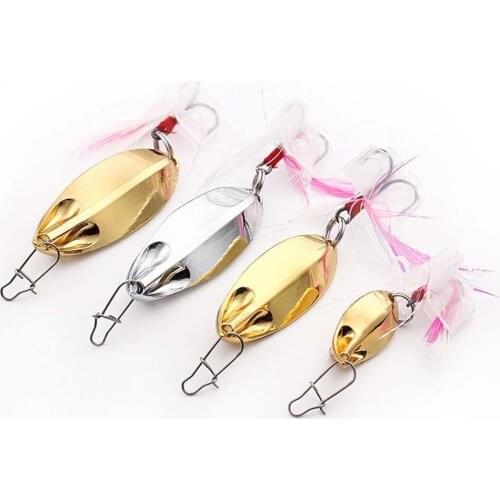 1pcs Metal Fishing Lures 5g/15g Wobbler Spinner Monster Bait Spoon Artificial Bass Hard Sequin Paillette Metal Steel Hook Lures