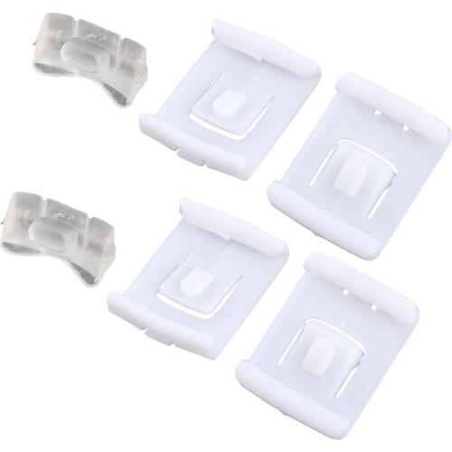Hot New 2 Set/6 Pcs Auto Car Suit Seat Buckle Clip Runner Guide For GOLF MK1 MK2 MK3 CORRADO SCIROCCO White Plastic