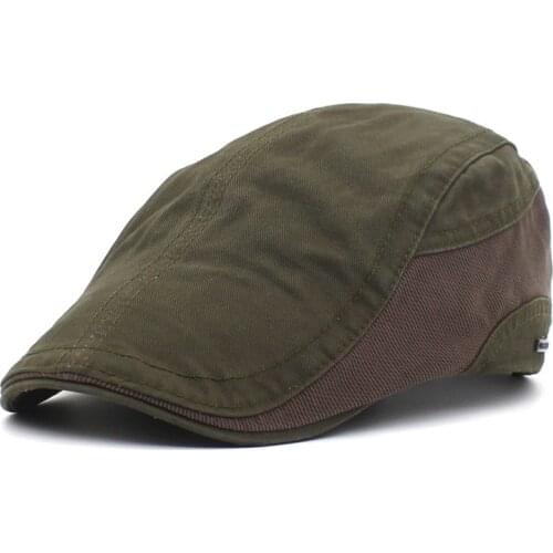 2021 Solid Newsboy Caps Cotton Flat Peaked Cap outdoor Men and Women Painter Beret Hats 26